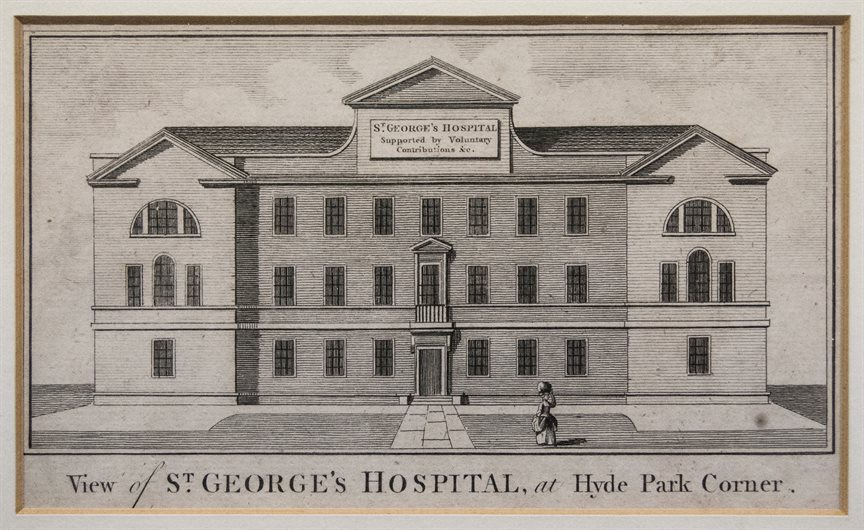 View of St George's Hospital, by William Henry Toms, c.1740