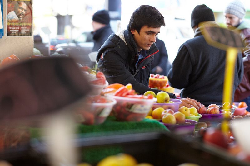 Student in Tooting Market