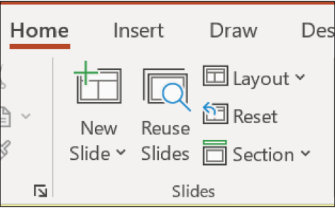 PowerPoint add a slide layout button