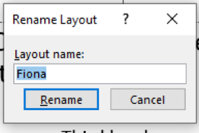 PowerPoint rename a slide layout