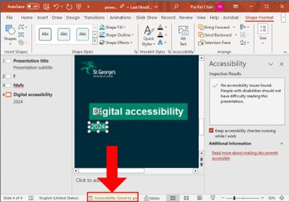 Screenshot of PowerPoint presentation showing document is good to go