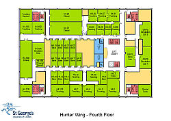 A thumbnail of a map of hunter fourth floor.