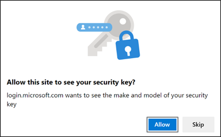 Allow site to see security key