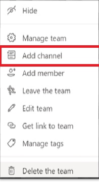 Add Channel