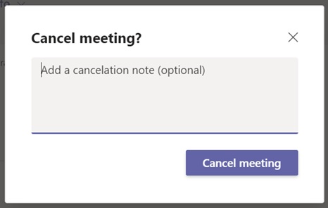 Cancel Meeting 2
