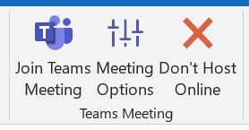 Outlook meeting options