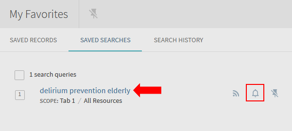 29 eShelf saved searches view