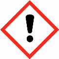 The irritant hazard symbol.