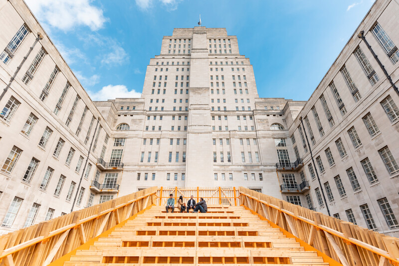 A photo of the exterior of Senate House