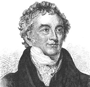 A portrait of Thomas Young.