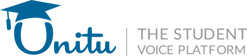 The Unitu logo, with the caption: the student voice platform.