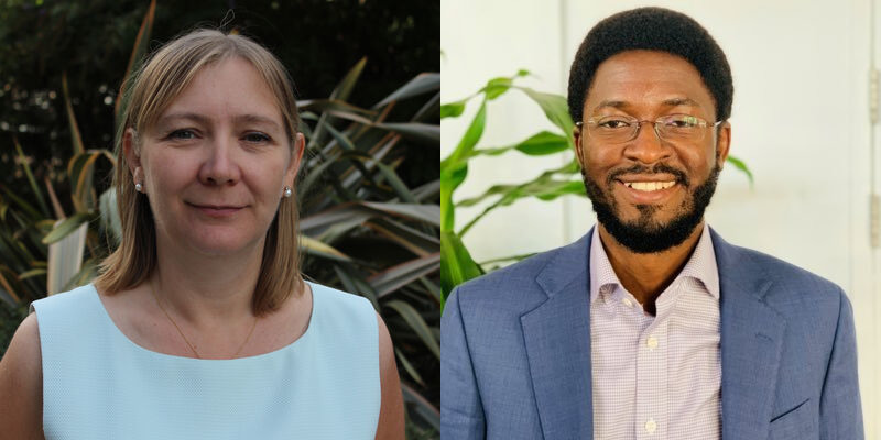 Dr Julie Leeming (left) and Dr Baba Sheba (right)