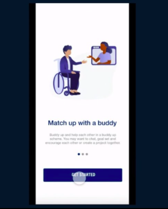 A screenshot of the virtual buddy app