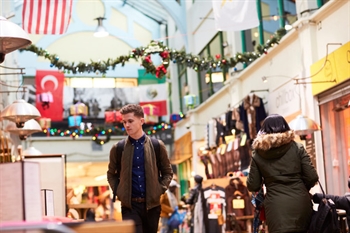 A student in Tooting Market.